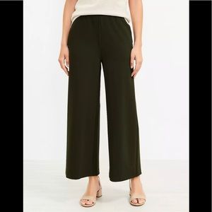 LOFT Pull on wide leg crop pants TALL